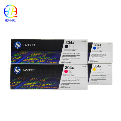 정품 304A CC530A CC531A CC532A CC533A 토너 카트리지 - HP 컬러 레이저젯 cp2025, CM2320fxi MFP, CM2320n MFP, CM2320nf MFP, CP2025dn, CP2025n, CP2025x 프린터 부품용 4개 세트